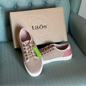 Taos Footwear Pink and Tan Sneakers